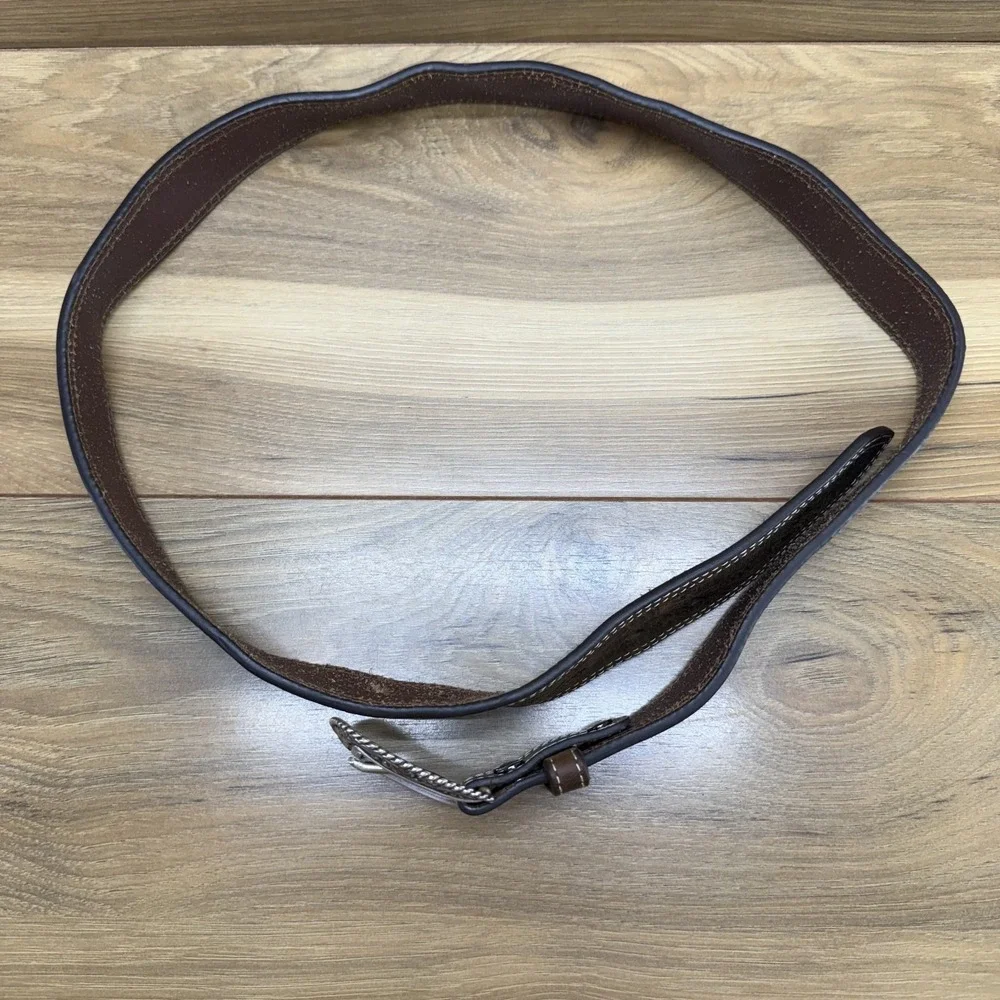 Ariat Tooled Mens Belt Size 38 Brown Leather Western Ranch Rodeo